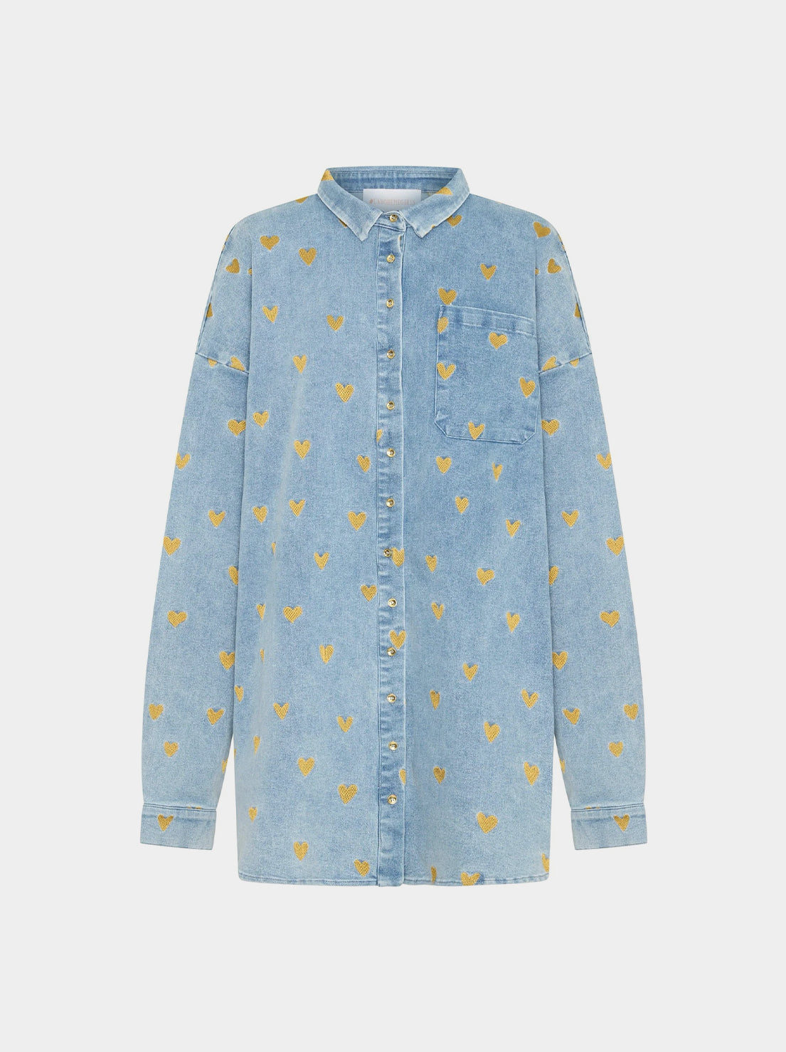 La Boheme Girls - Clyde Shirt - Denim Hearts