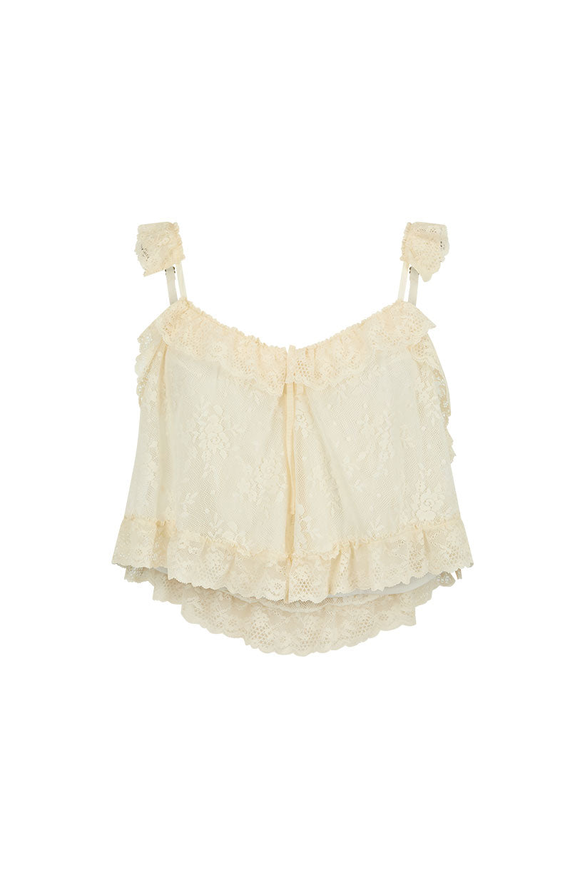 Spell - Labyrinth Lace Cami - Cloud Cream
