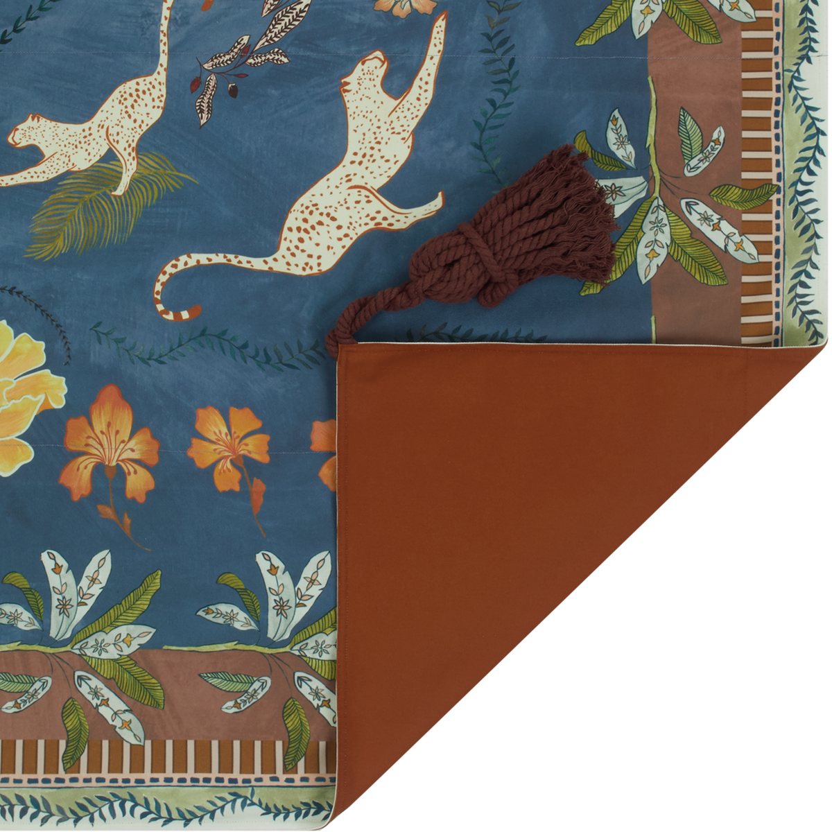 Wandering Folk - Eye of the Jungle Picnic Rug - Lagoon