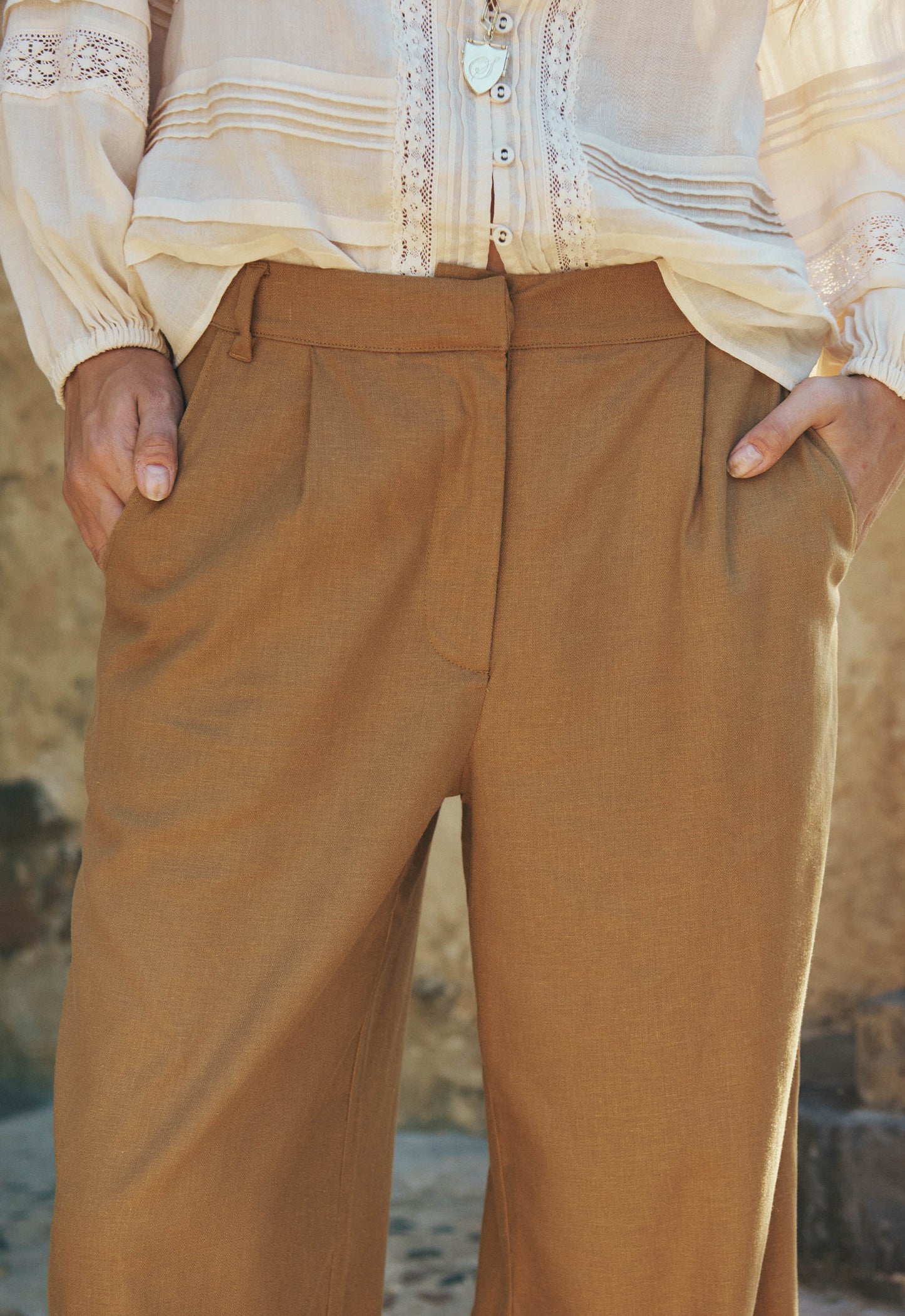 Spell - London Pleated Pant - Tan