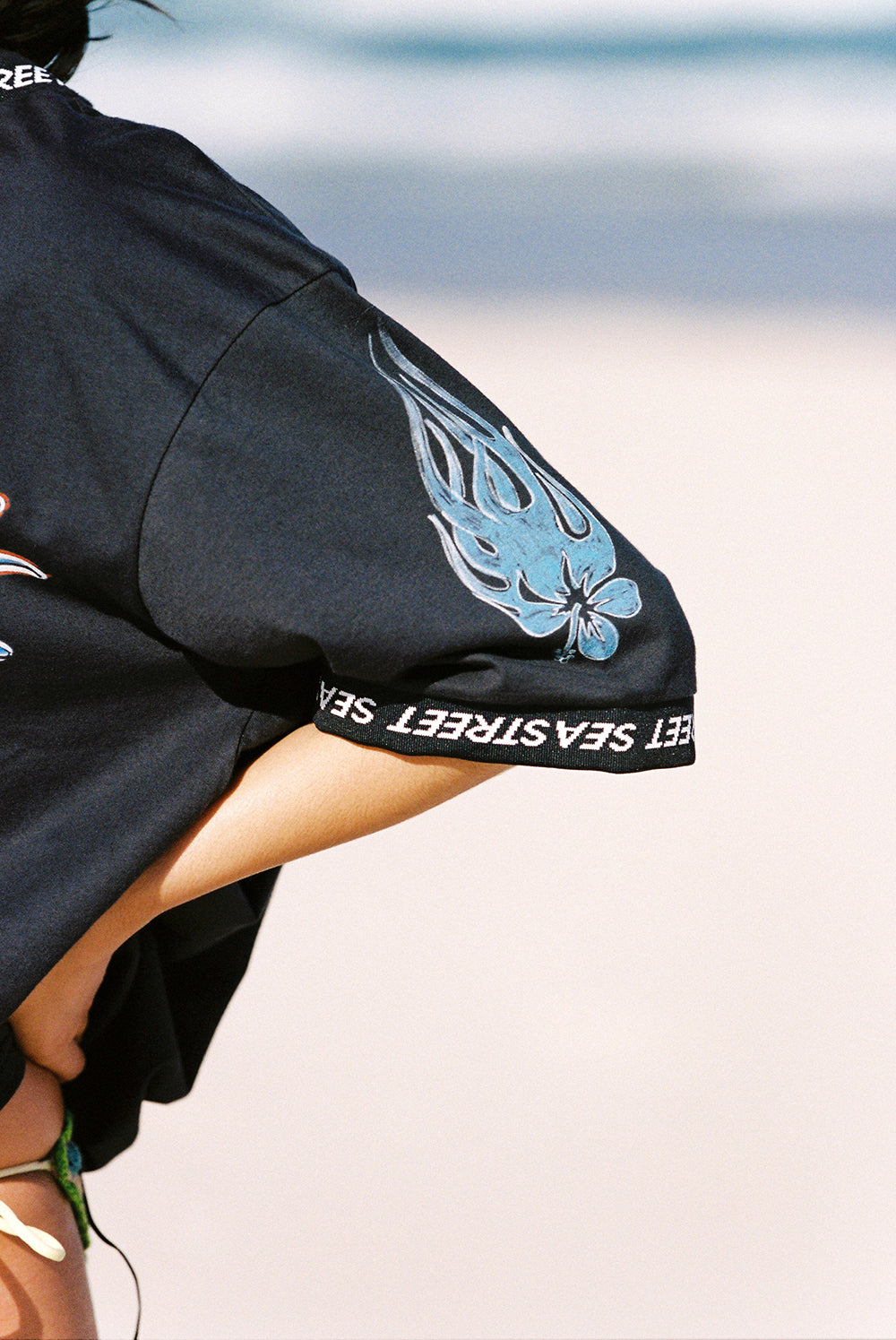 Sea Street - Aloha Moto SS Tee - Washed Black