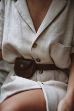 Load image into Gallery viewer, Ottway The Label - Chestnut Pouch Handcrafted Leather Belt
