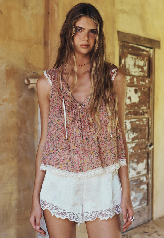 Spell - Mimi-Rose Boho Top - Pink Posey