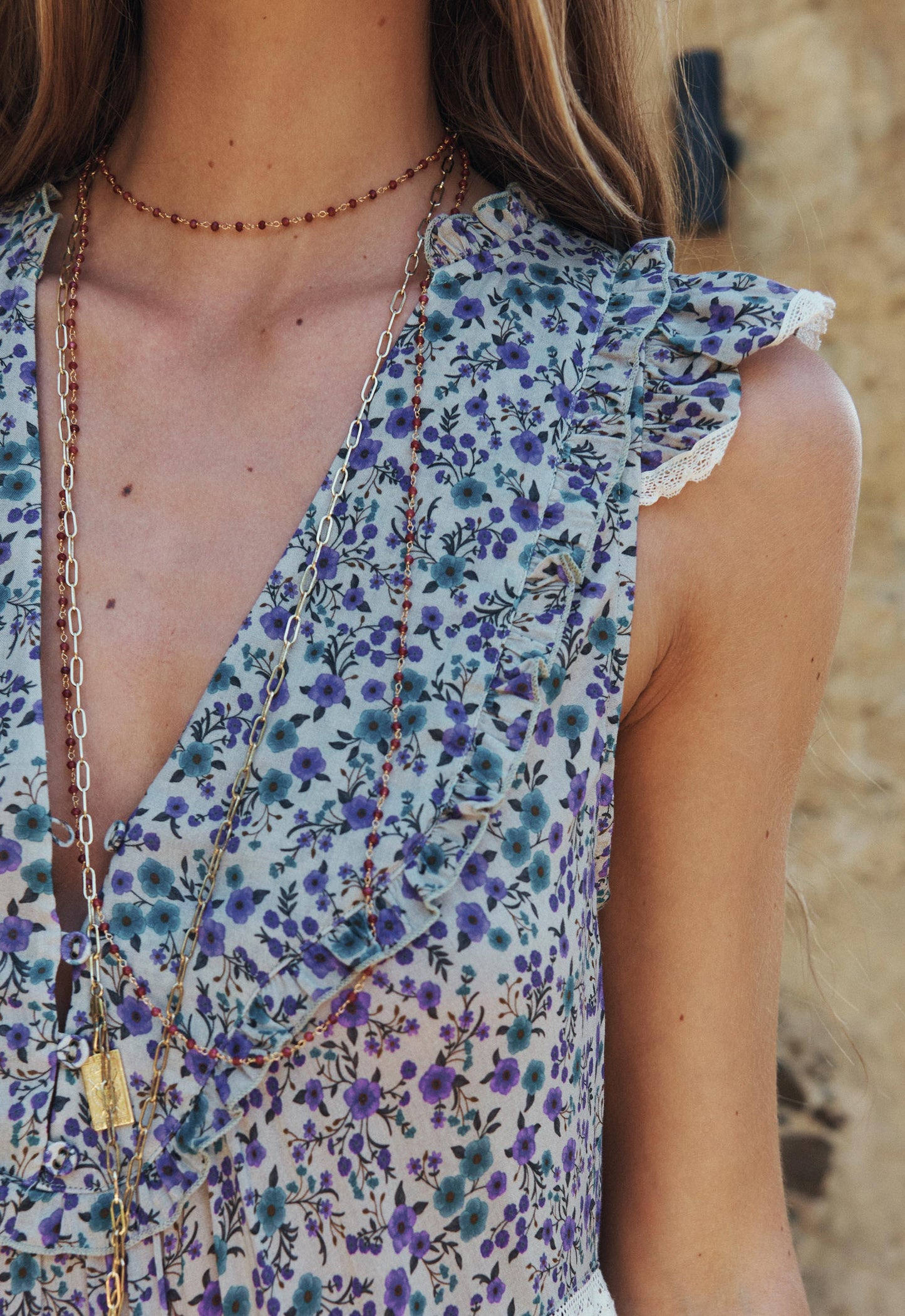 Spell - Mimi-Rose Sleeveless Boho Dress - Violet Fields
