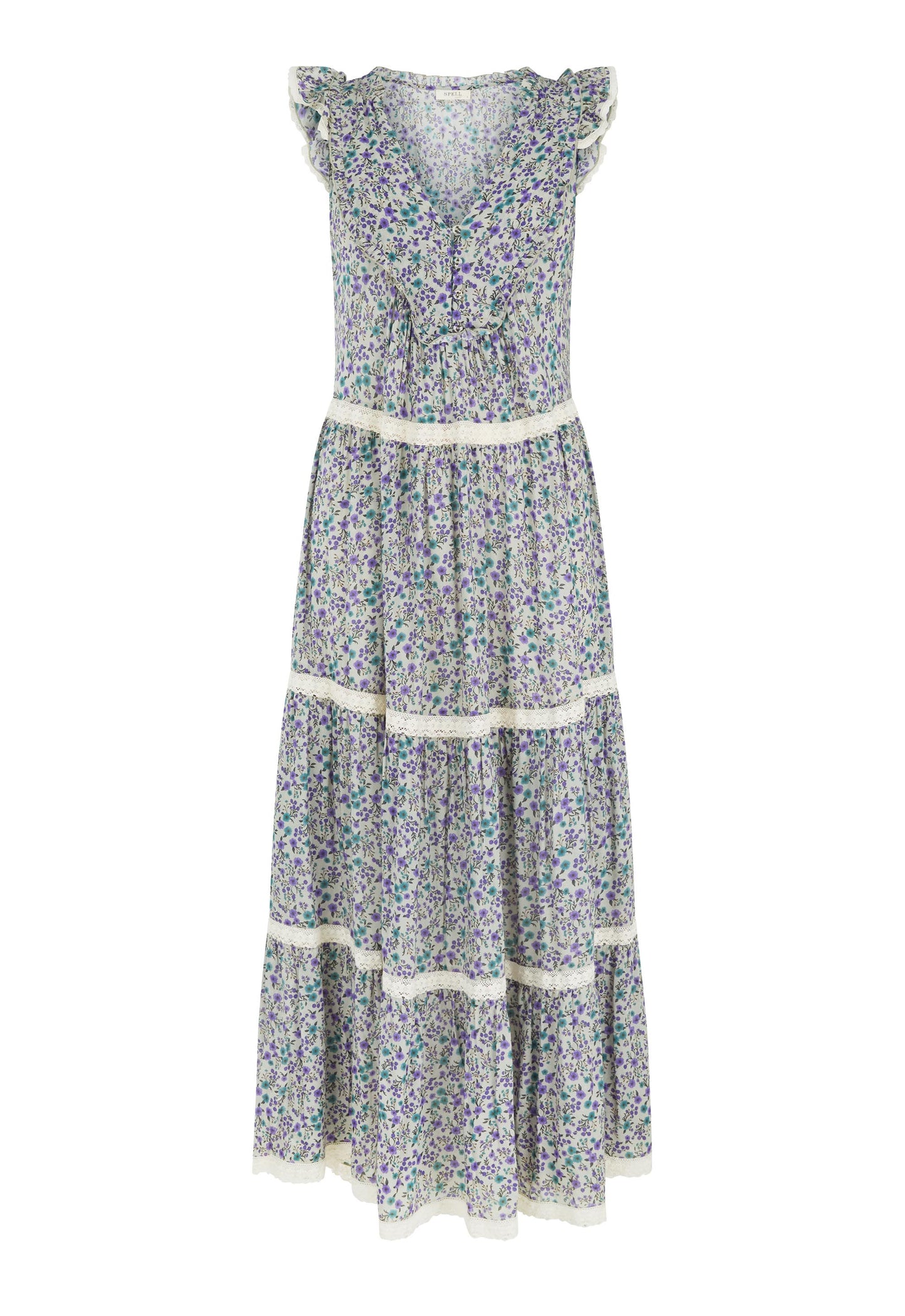 Spell - Mimi-Rose Sleeveless Boho Dress - Violet Fields