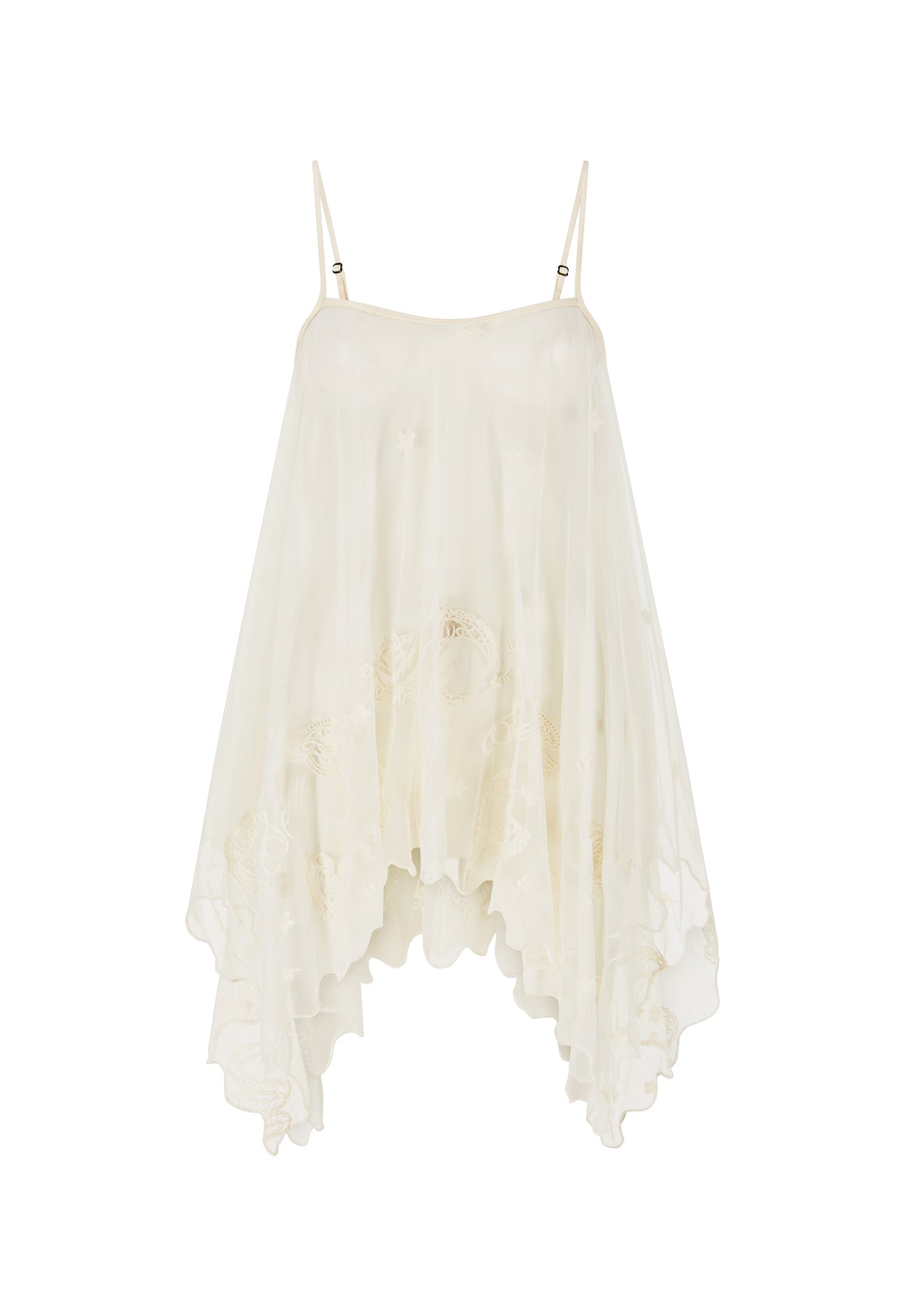 Spell - Mooncharm Mesh Hankie Cami - Vintage Cream