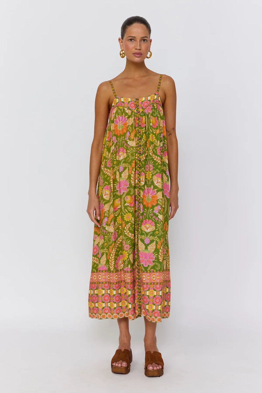 Nine Lives Bazaar - Estella Dress - Guava