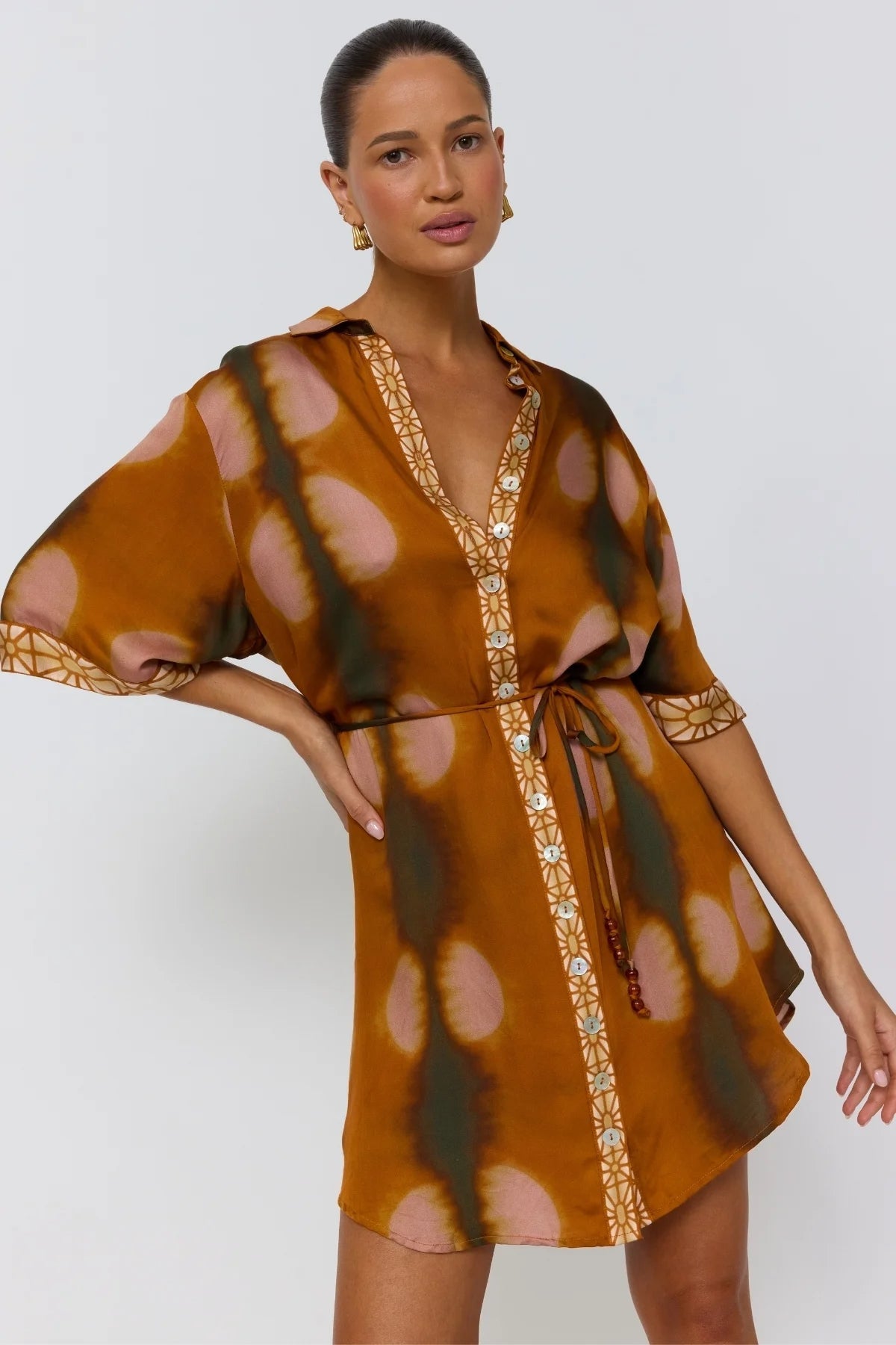 Nine Lives Bazaar - Lois Shirt Dress - Umber