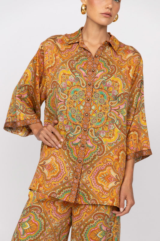 Nine Lives Bazaar - Esther Shirt - Cinnamon