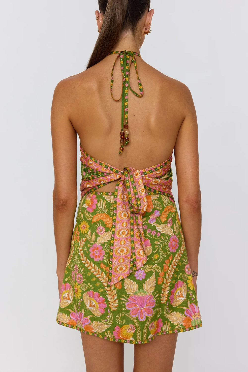 Nine Lives Bazaar - Rizz Scarf Top - Guava