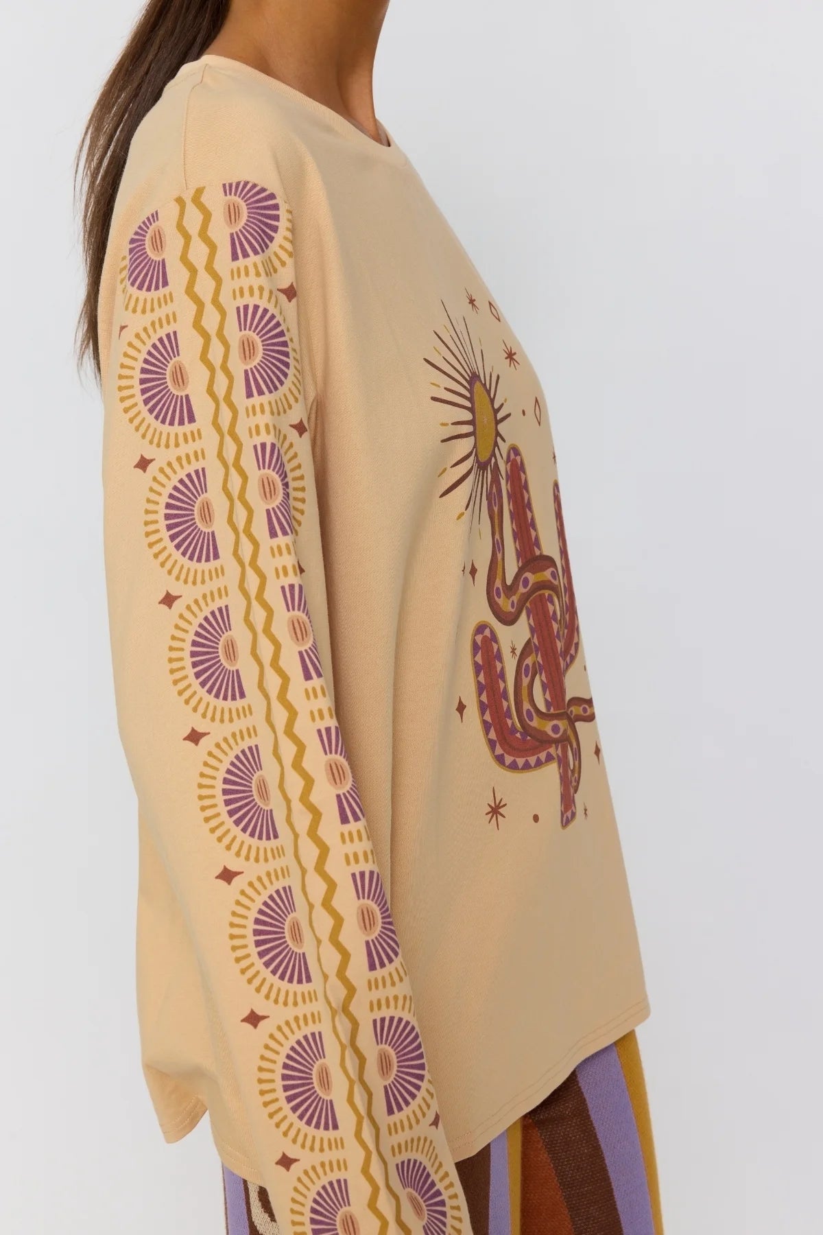 Nine Lives Bazaar - Soul Woman Long Sleeve Tee - Sand