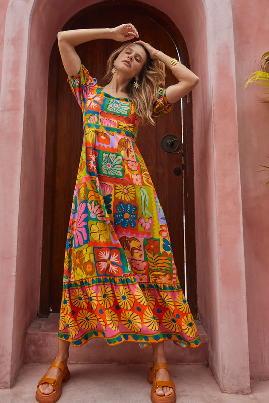 Nine Lives Bazaar - Tarot Midi Dress - Rainbow