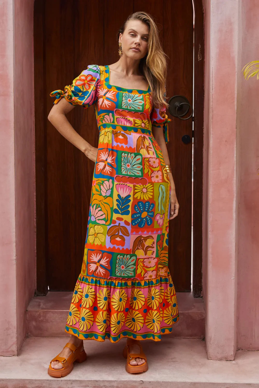 Nine Lives Bazaar - Tarot Midi Dress - Rainbow