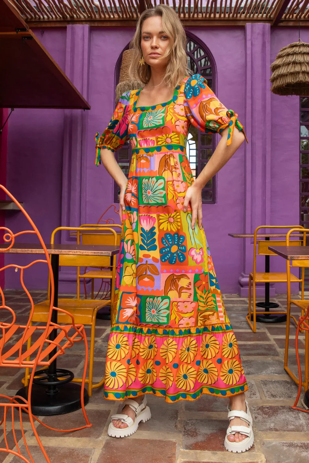 Nine Lives Bazaar - Tarot Midi Dress - Rainbow