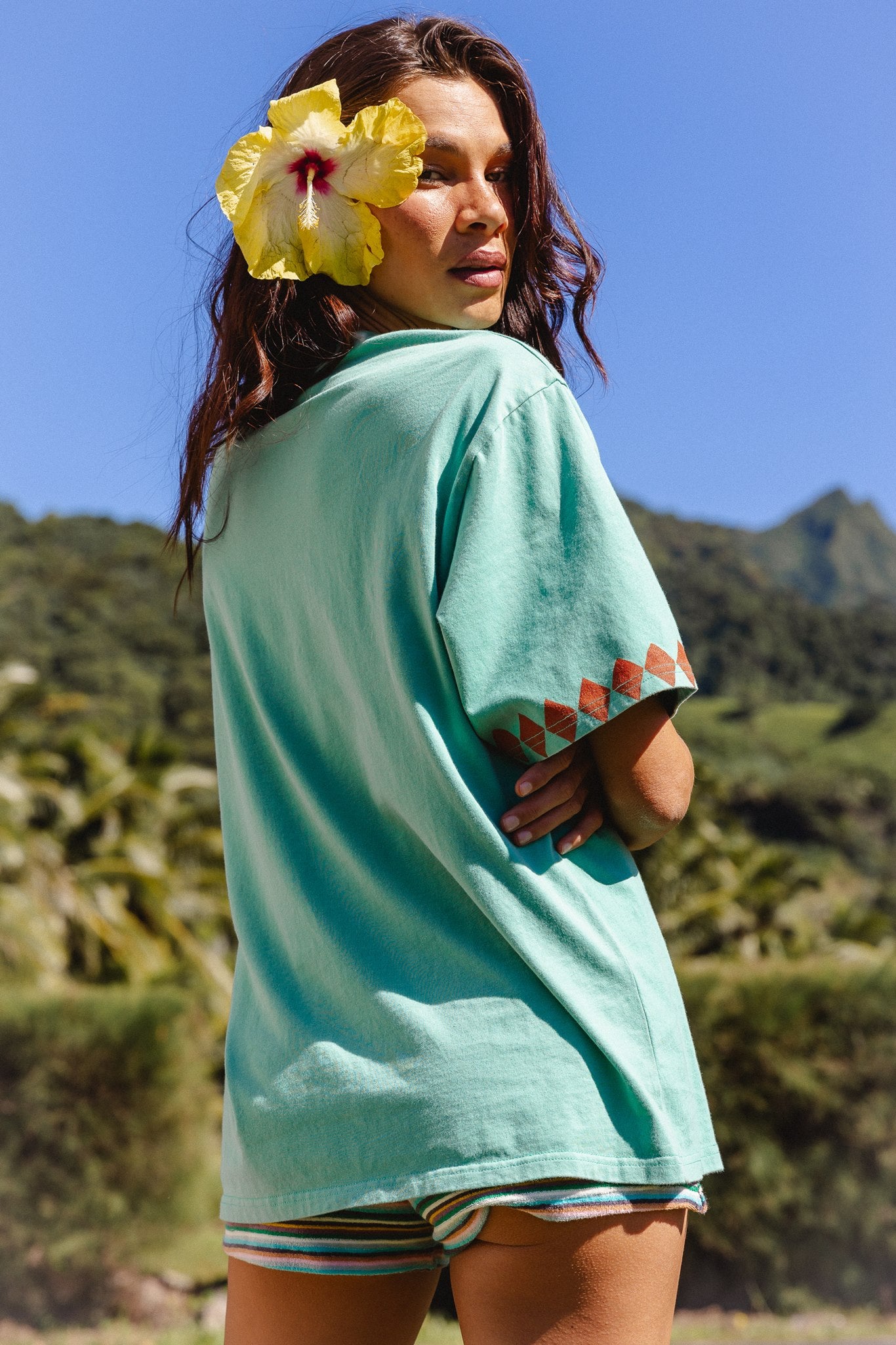 Nine Lives Bazaar - Silver Sun Tee - Nautical