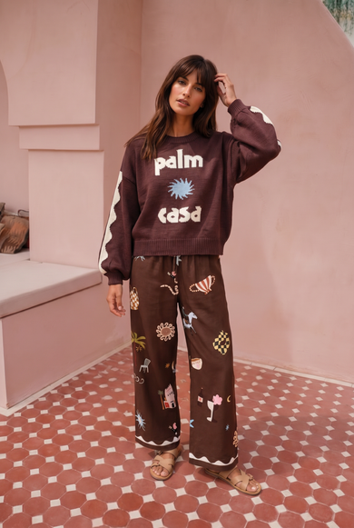 Palm Collective - Palm Casa Knit Sweater - Dark Brown