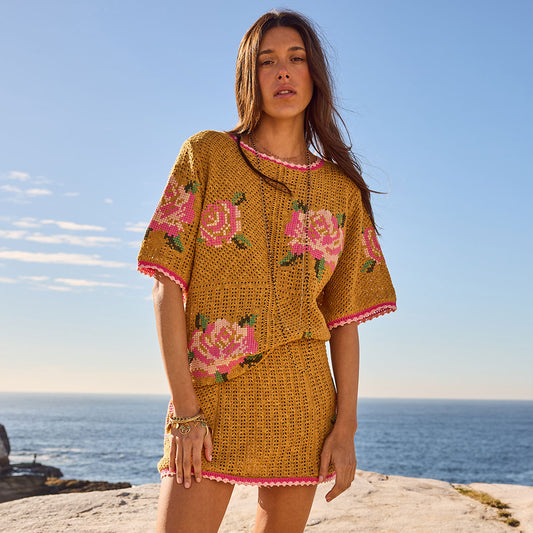 Spell - Coastal Granny Top - Mustard
