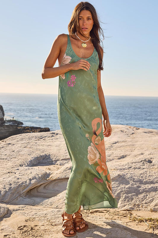 Spell - Floridian Bias Dress - Sage