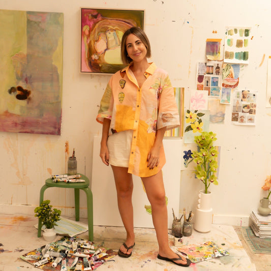 Wandering Folk X Annie Everingham - Over Swim Shirt - Pastel Sea