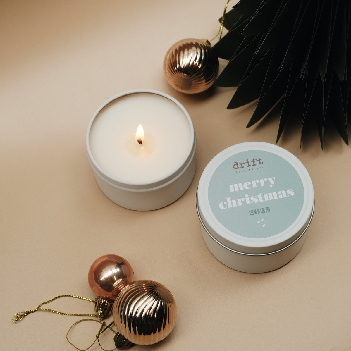 Drift - White Tin Candle - Quote Candles - Teacher & Christmas