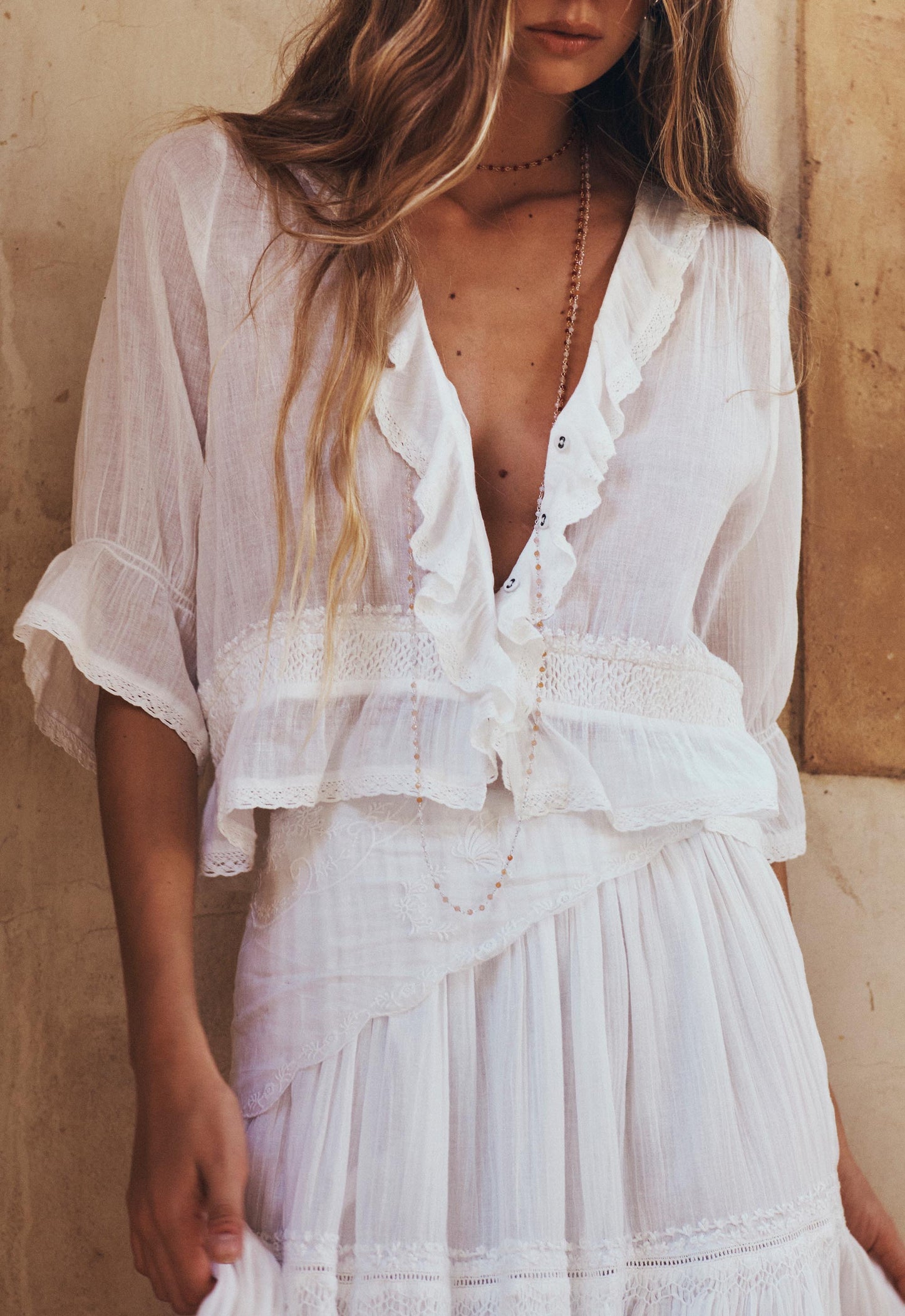 Spell - Prairie Blouse - Whisper White