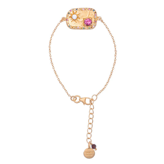 Rubyteva Design - Fez Chain Bracelet - Pink Tourmaline