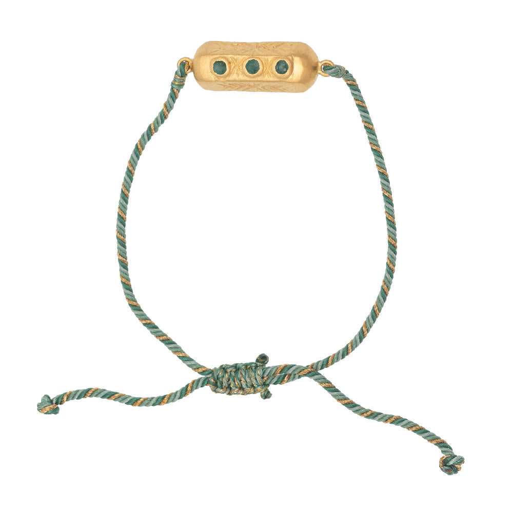 Rubyteva Design - Adjustable Green Aventurine Brahma Bracelet