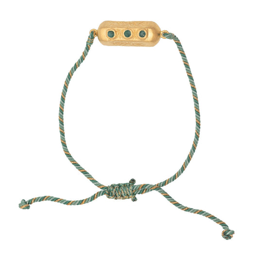 Rubyteva Design - Adjustable Green Aventurine Brahma Bracelet