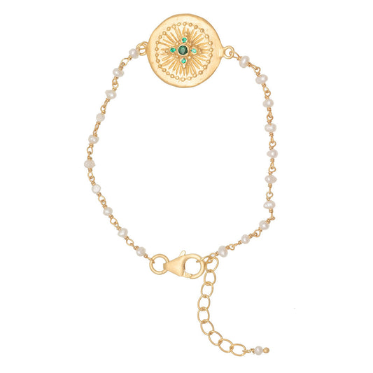 Rubyteva Design - Green Zircon Haveli Bracelet