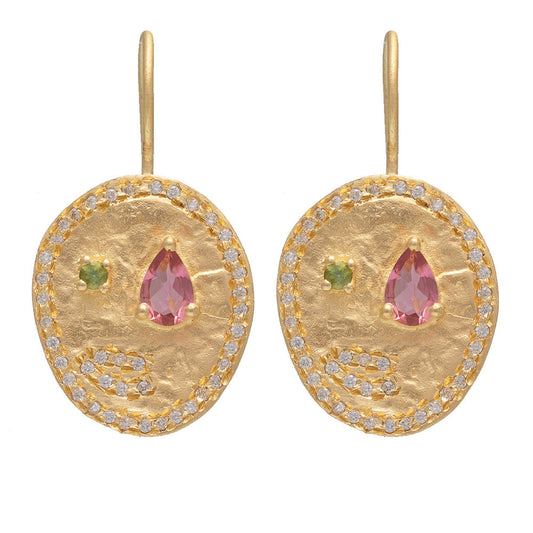 Rubyteva Design - Pink Tourmaline Alila Earrings