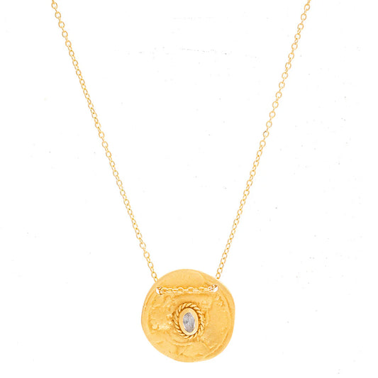 Rubyteva Design - Cleopatra Coin Necklace - Cubic Zirconia