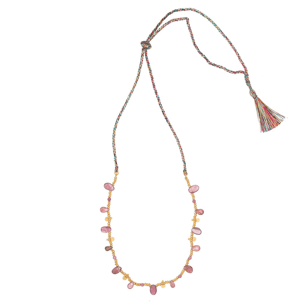 Rubyteva Design - Pink Tourmaline Nehru Necklace