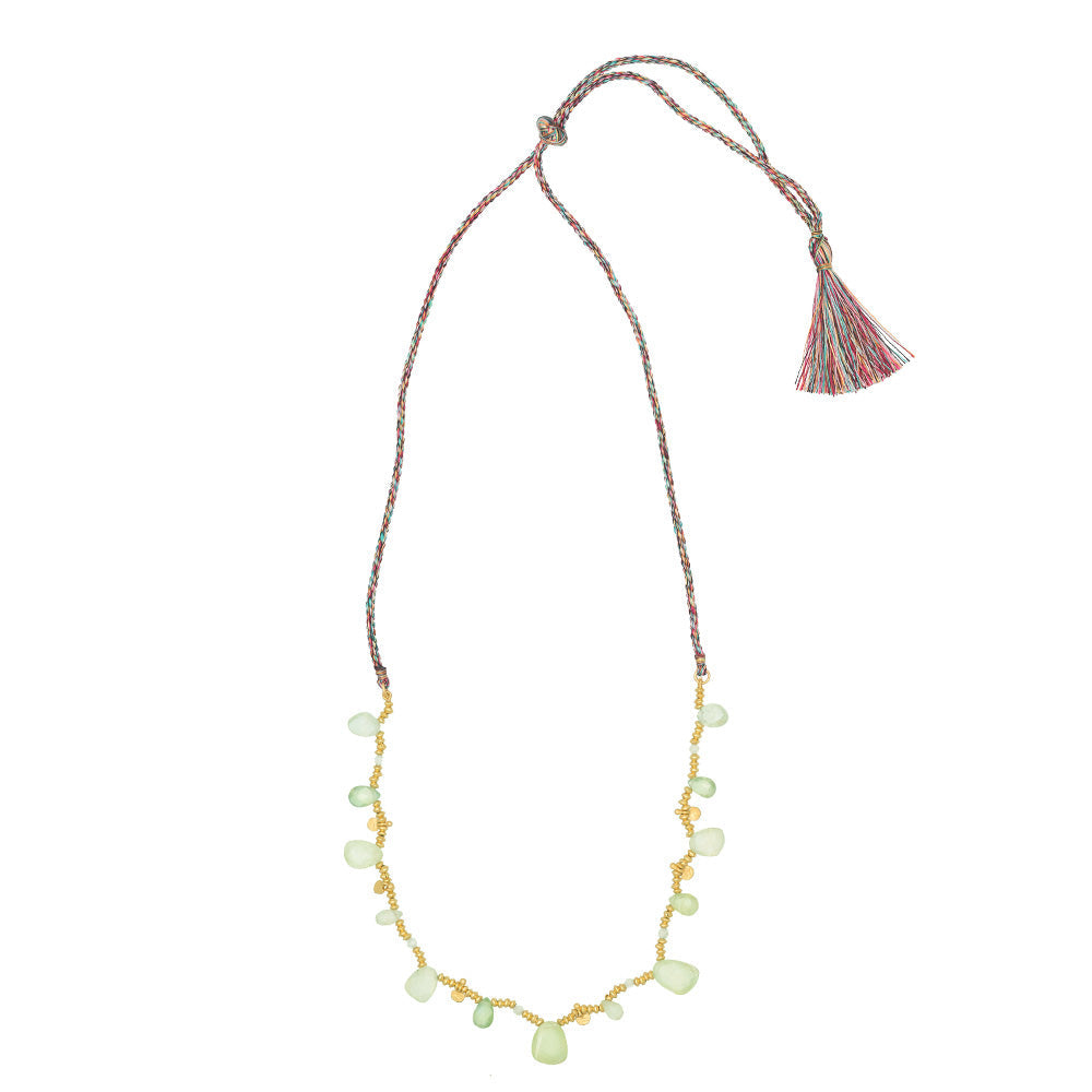 Rubyteva Design - Prehnite Nehru Necklace