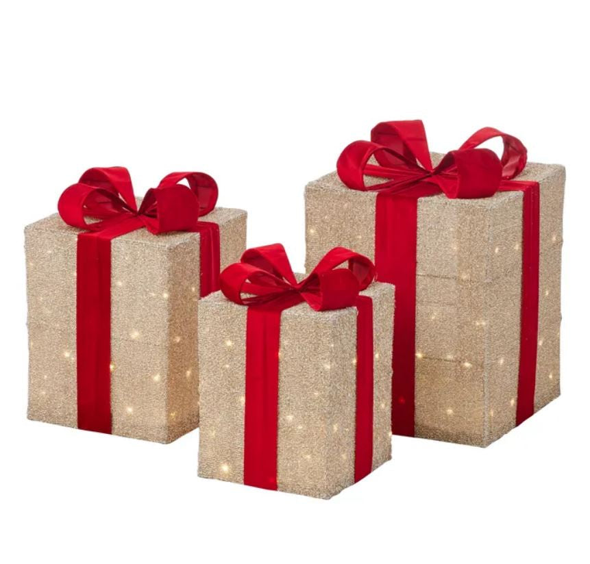 CTC - LED Gift Box - Gold / Red