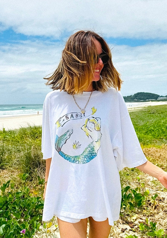 Sabbi - The Very Oversized Mermaid Tee - White