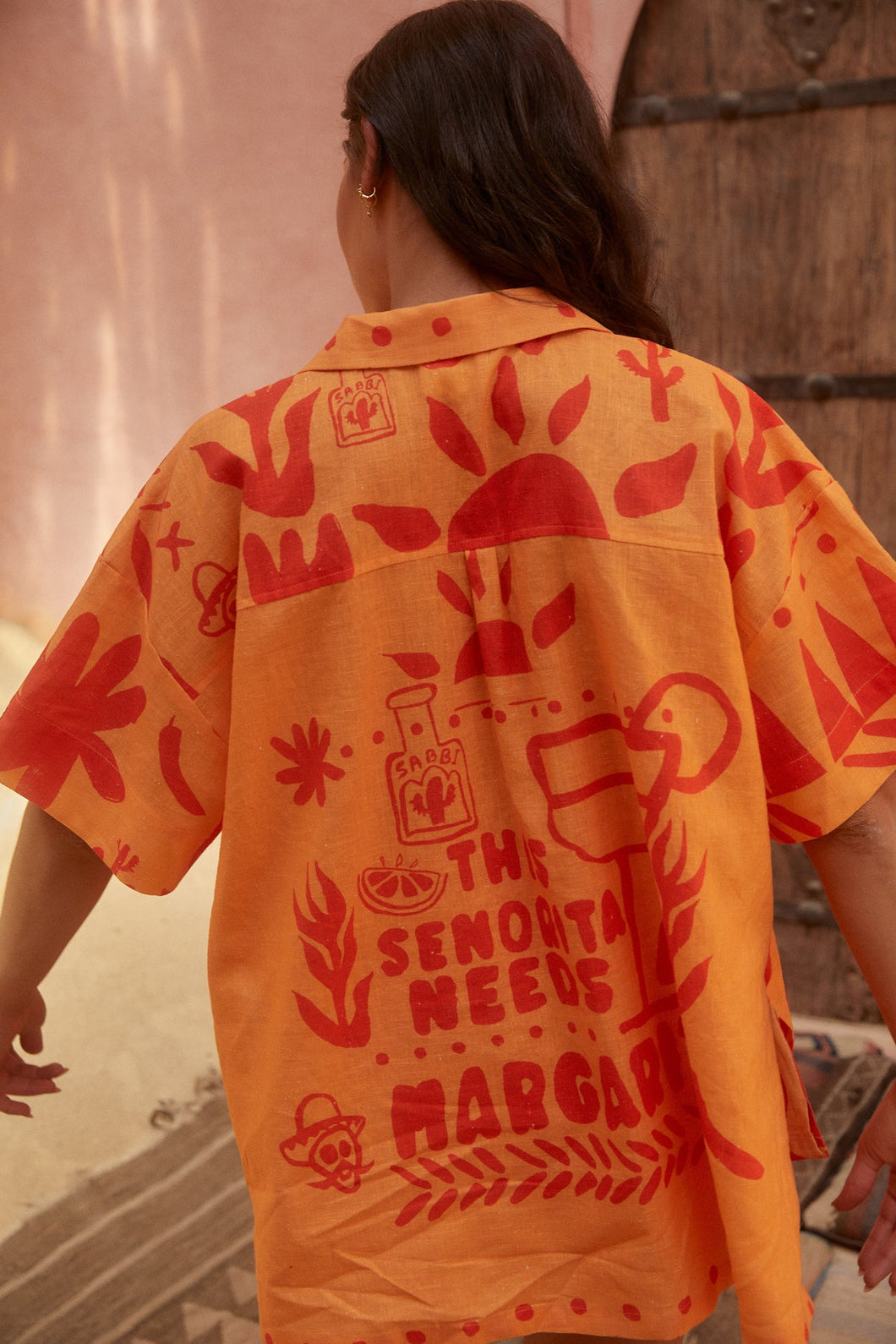 Sabbi - The Patron Shirt - It's Thirsty Work - Orange
