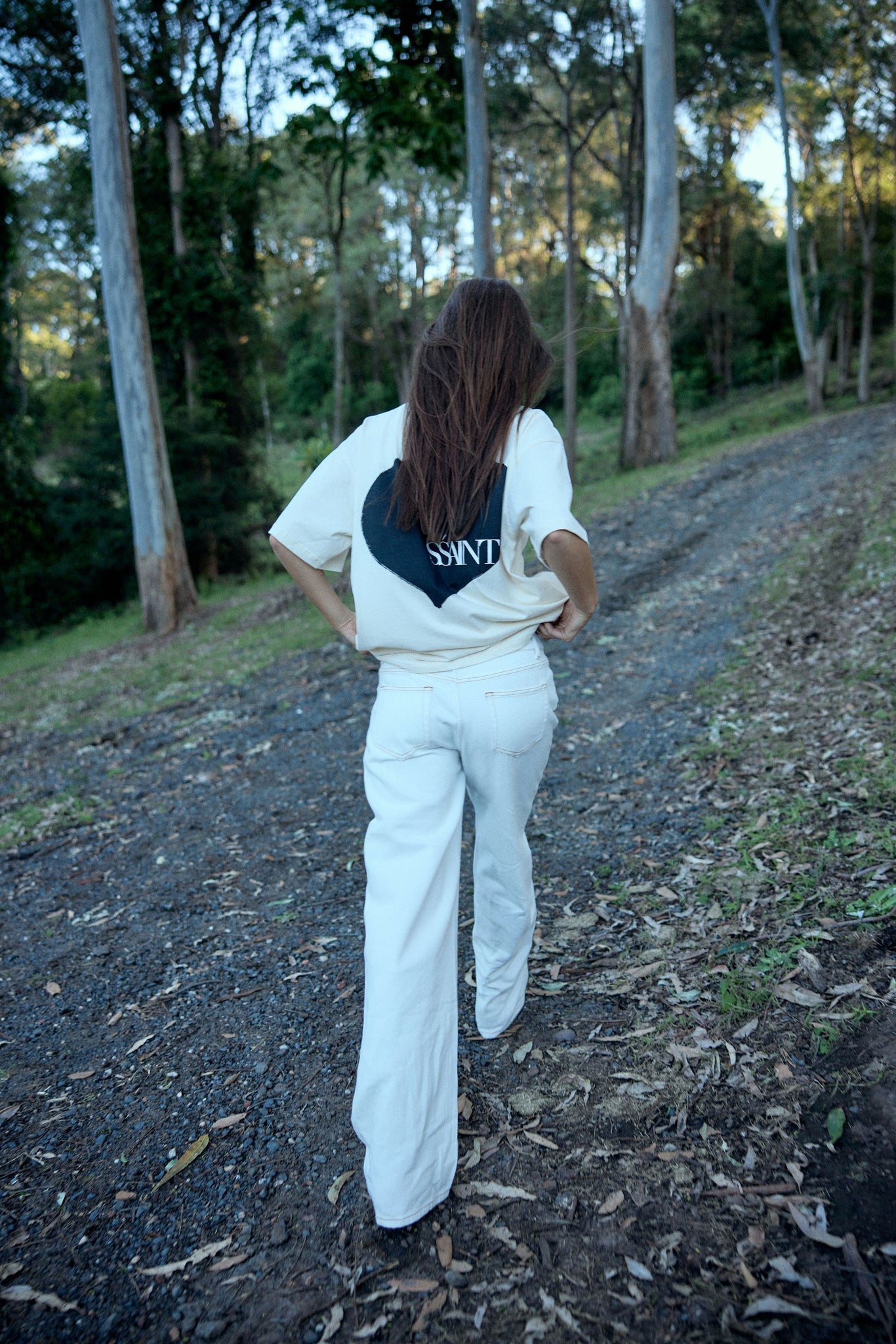SSAINT Apparel - Heart Tee - Black on Cream