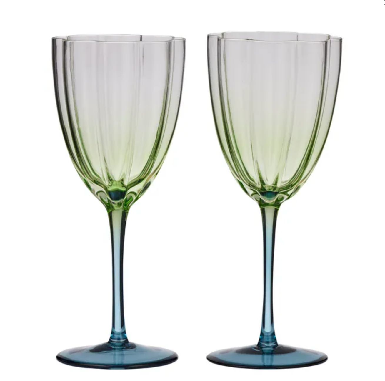 CTC - Lotti Tulip Wine Glasses S/2 - Green