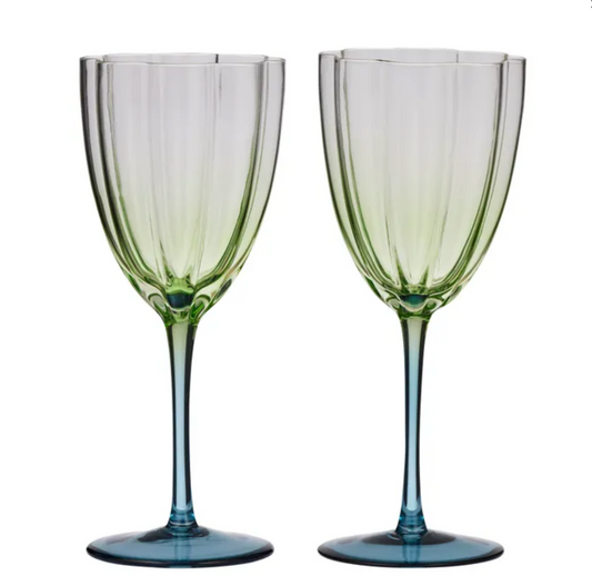 CTC - Lotti Tulip Wine Glasses S/2 - Green