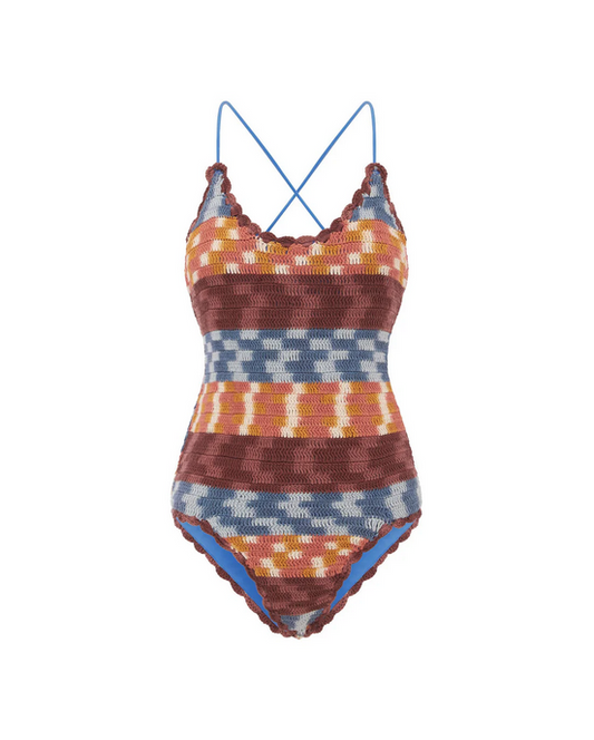 INC - The Crochet One Piece - Azul
