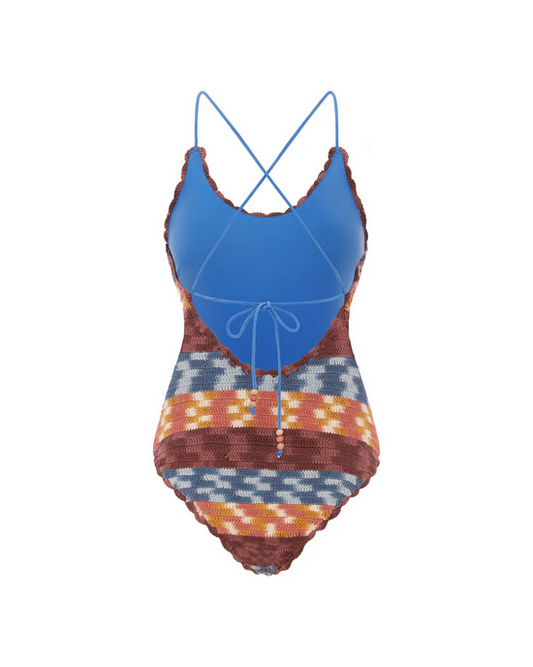 INC - The Crochet One Piece - Azul