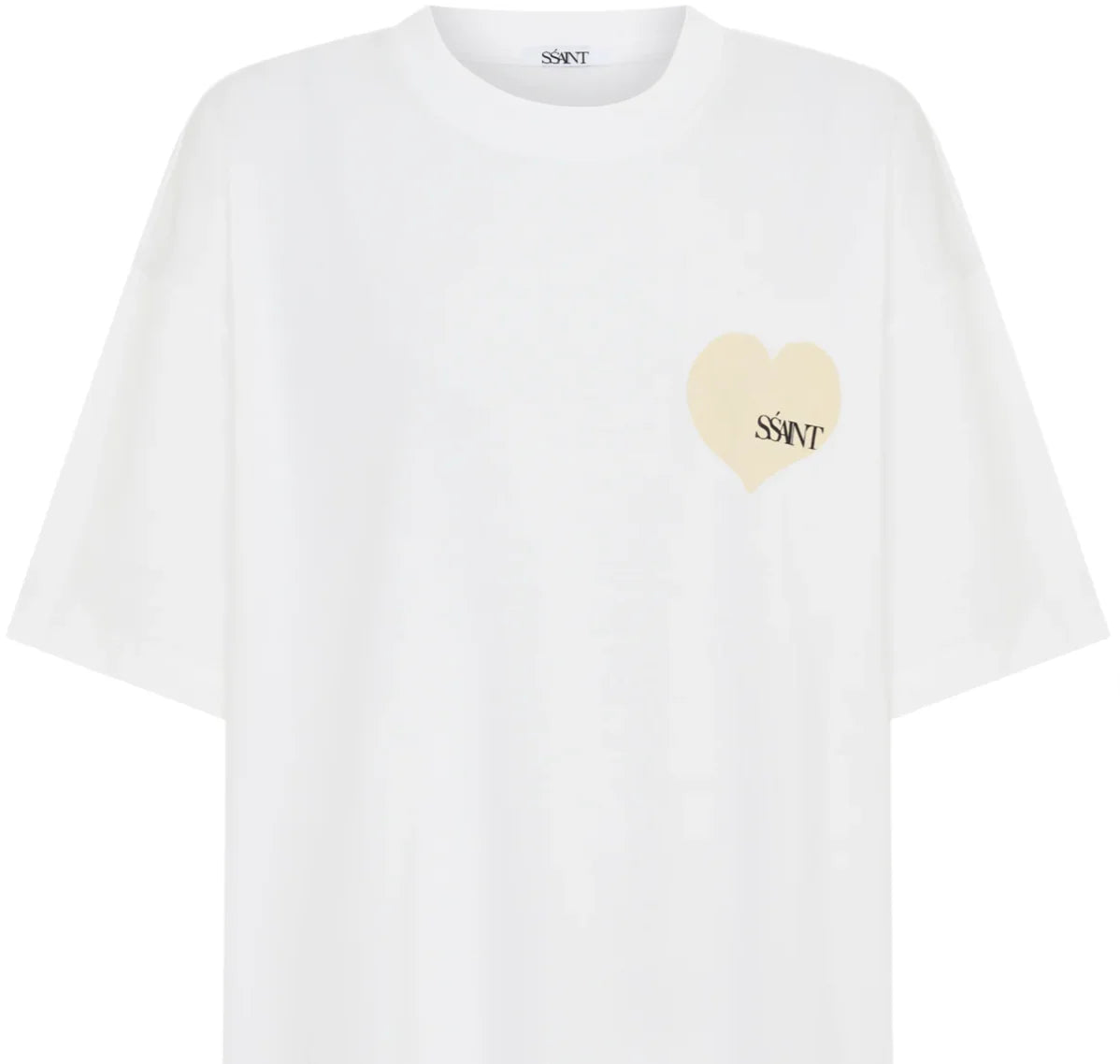 Ssaint Apparel - Heart Tee - Cream on White - Kids