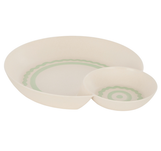 Davis & Waddell - Saltara Bamboo Fibre Round Chip & Dip Platter