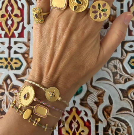 Rubyteva Design - Casablanca Adjustable Bracelet - Multi Tourm