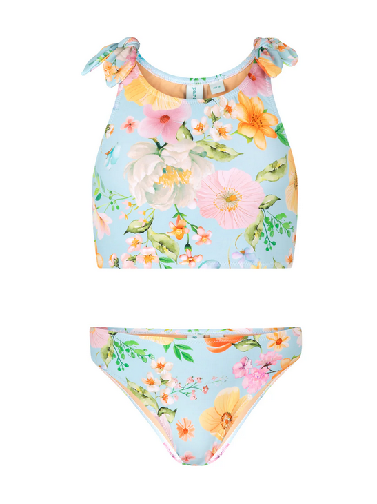 Poolside Paradiso - Girls Leilani Crop Bikini - Sky