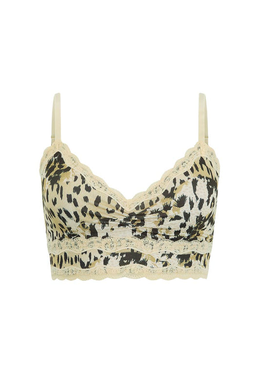 Spell - Snow Leopard Lace Bralette - Animal