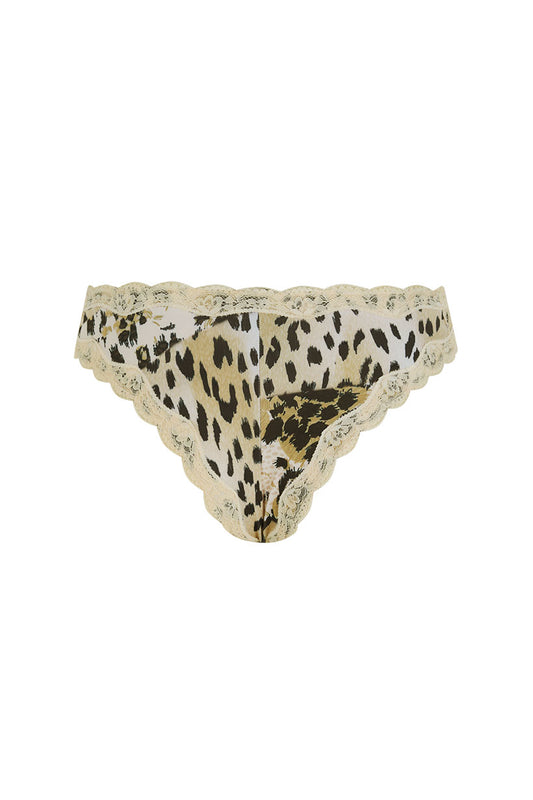 Spell - Snow Leopard Lace Brief - Animal
