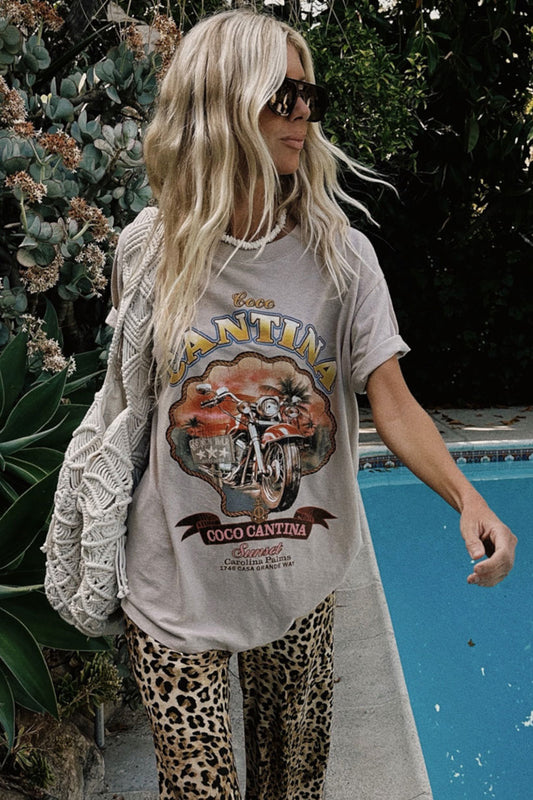 Spell - Coco Cantina Biker Tee - Taupe