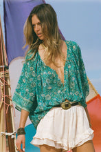 Load image into Gallery viewer, Spell - Elysian Short Sleeve Blouse - Jade

