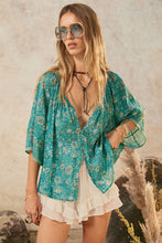 Load image into Gallery viewer, Spell - Elysian Short Sleeve Blouse - Jade
